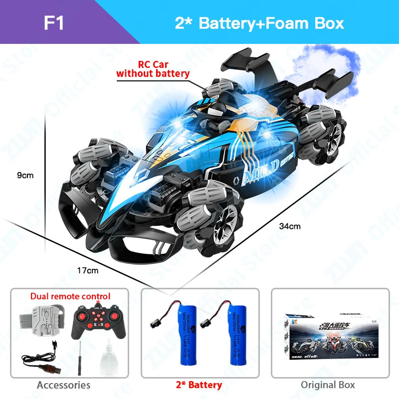 Gesture Controlled F1 Drift RC Car With Led Lights Music 2.4G