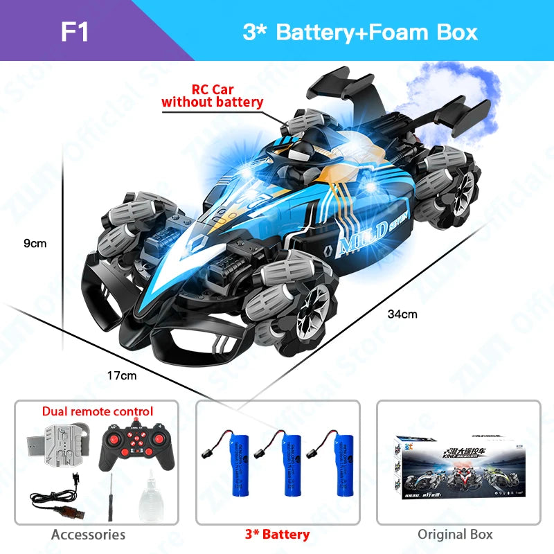 Gesture Controlled F1 Drift RC Car With Led Lights Music 2.4G