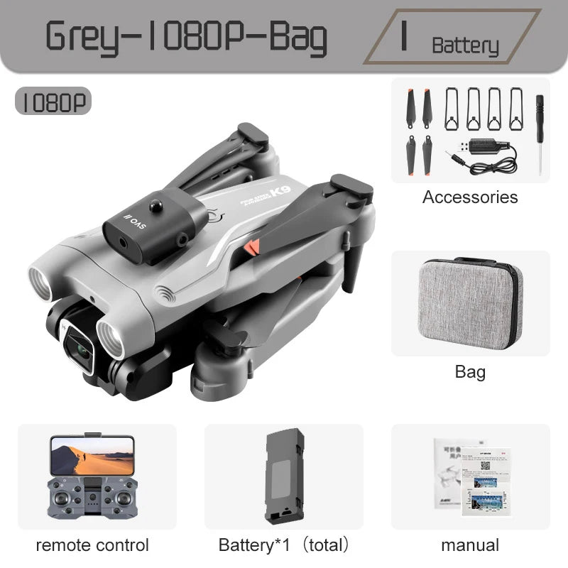 K9 PRO Mini Drone Professional 4K HD Camera