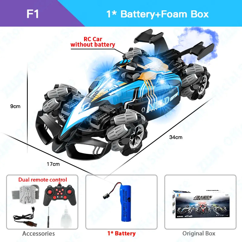 Gesture Controlled F1 Drift RC Car With Led Lights Music 2.4G
