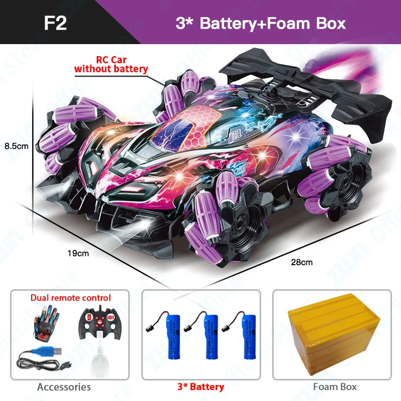 Gesture Controlled F1 Drift RC Car With Led Lights Music 2.4G