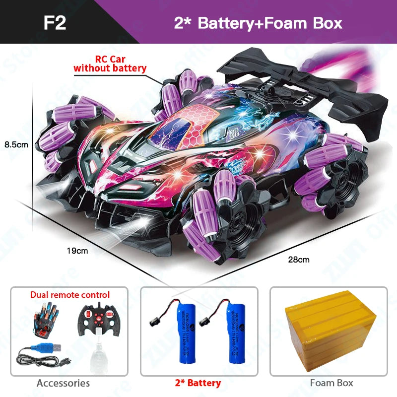 Gesture Controlled F1 Drift RC Car With Led Lights Music 2.4G