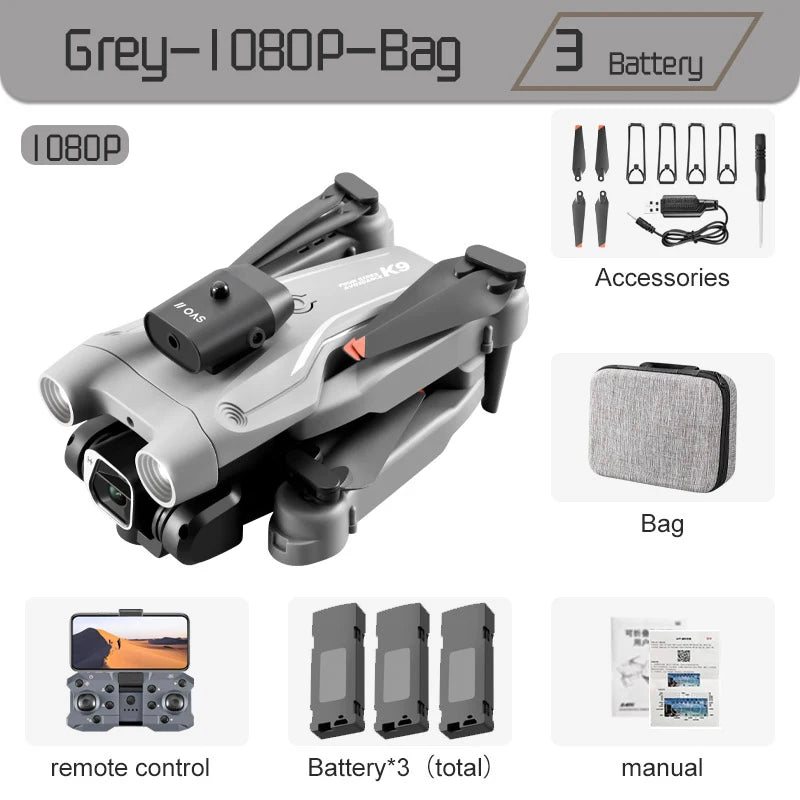 K9 PRO Mini Drone Professional 4K HD Camera