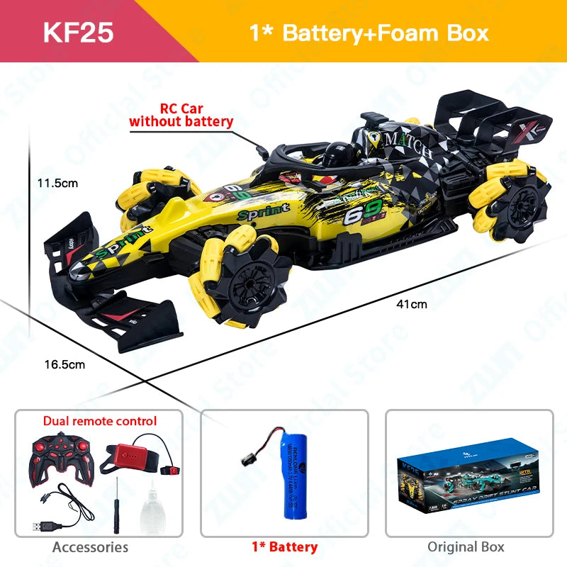 Gesture Controlled F1 Drift RC Car With Led Lights Music 2.4G