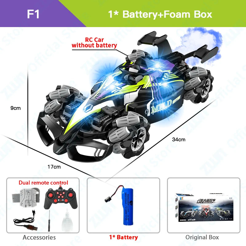 Gesture Controlled F1 Drift RC Car With Led Lights Music 2.4G