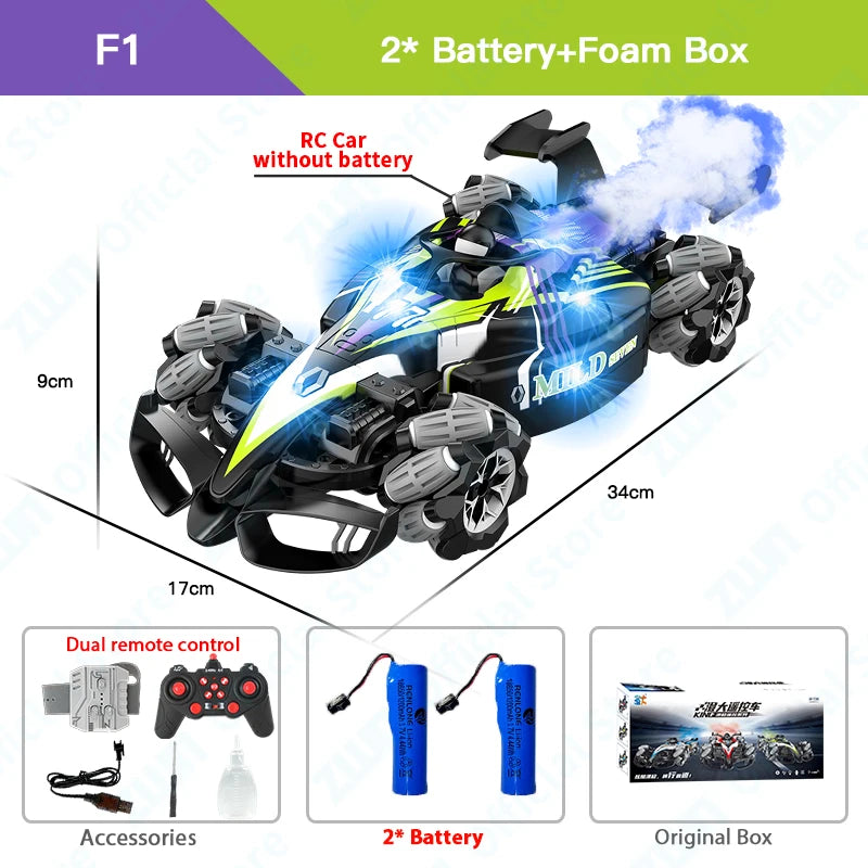 Gesture Controlled F1 Drift RC Car With Led Lights Music 2.4G