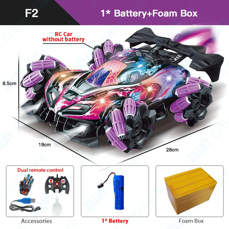 Gesture Controlled F1 Drift RC Car With Led Lights Music 2.4G