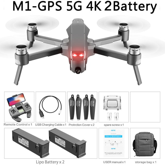 NWE M1 Pro 4K HD Camera Drone with GPS and 2-Axis Gimbal - DnM Toy Box