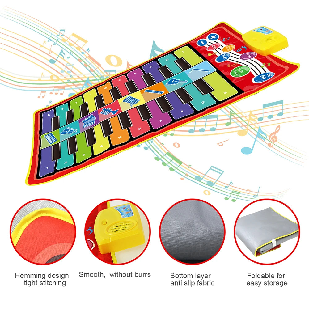 Kids Musical Piano Mat Duet Keyboard