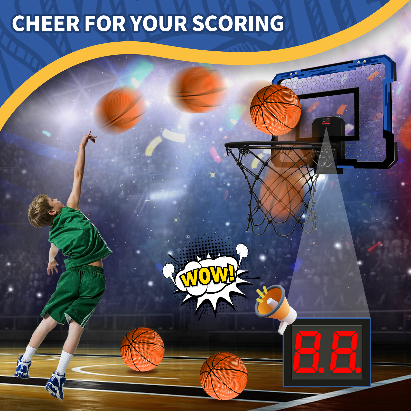 Foldable Wall-Mounted Basketball Hoop - DnM Toy Box