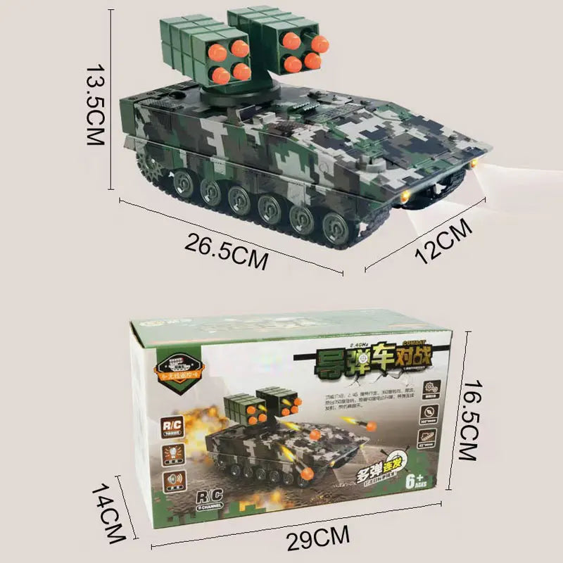 Rc Tank Missile Fire Cannonball With Sound