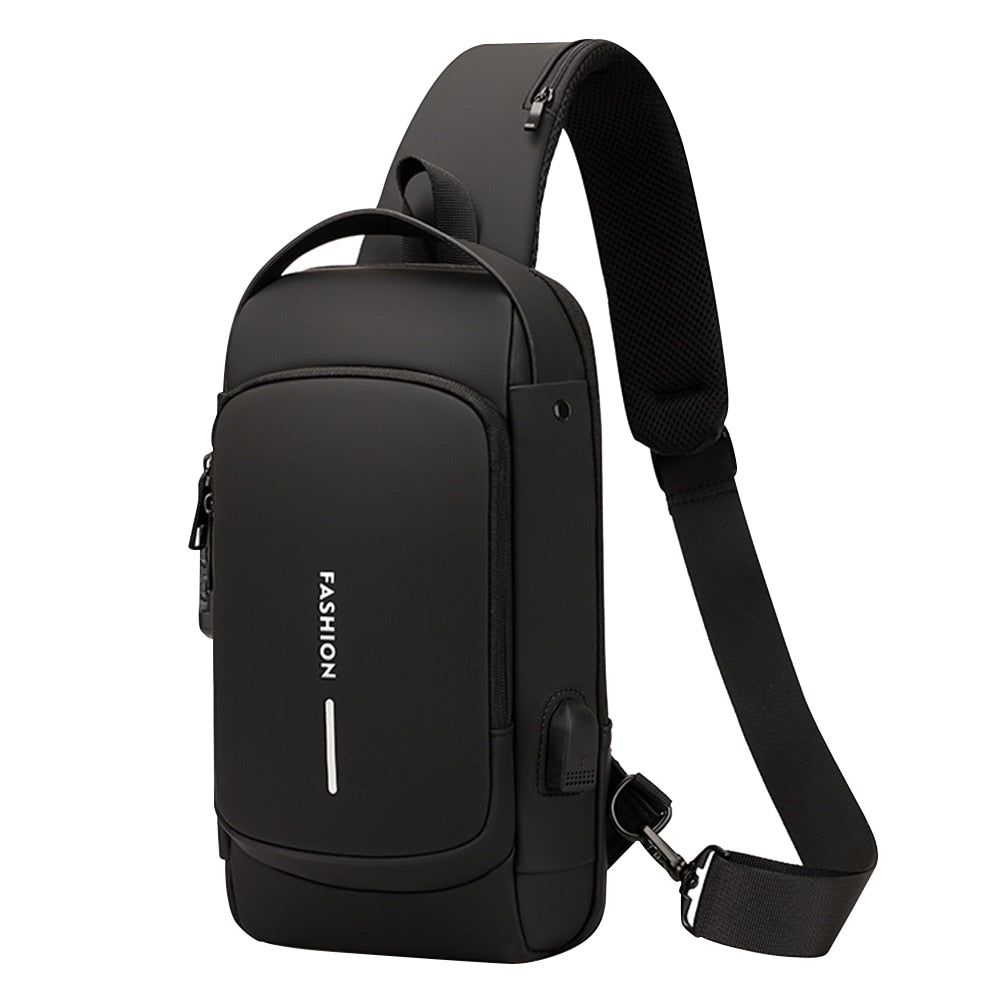 Men Chest Bag Backpack with USB Charging Port - DnM Toy Box