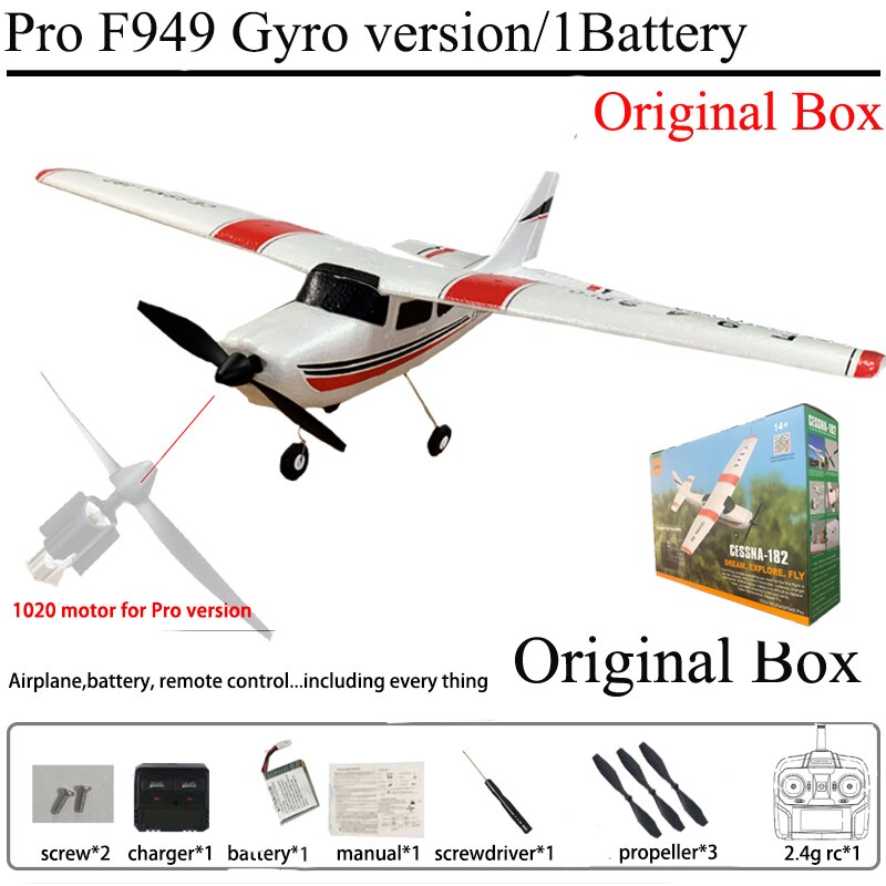 F949 Cessna-182 2.4G 3D6G 3Ch RC Airplane Fixed Wing