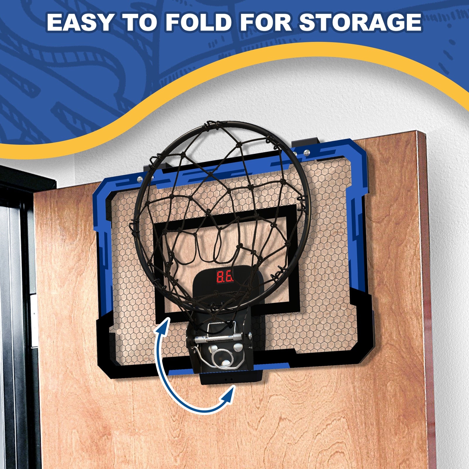 Foldable Wall-Mounted Basketball Hoop - DnM Toy Box