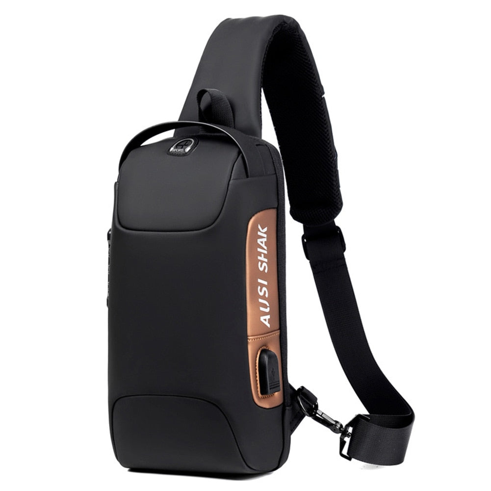 Men Chest Bag Backpack with USB Charging Port - DnM Toy Box