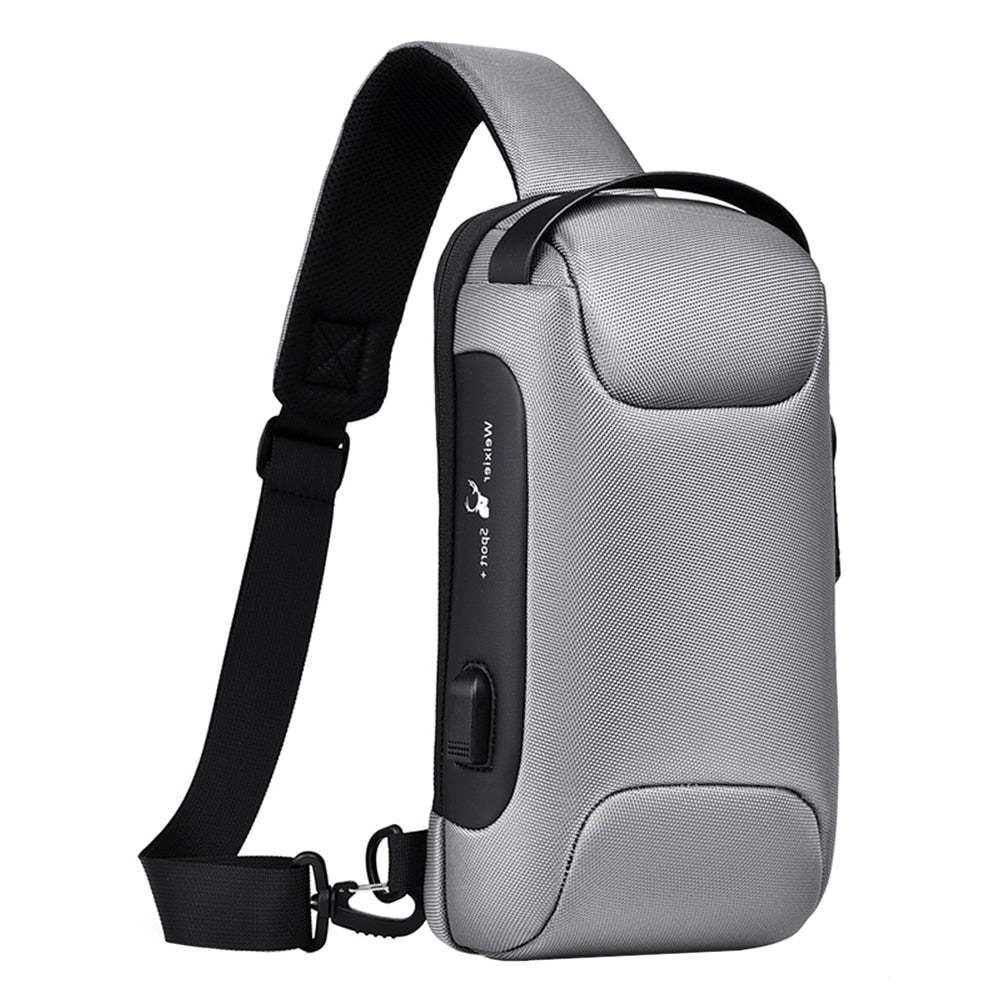 Men Chest Bag Backpack with USB Charging Port - DnM Toy Box