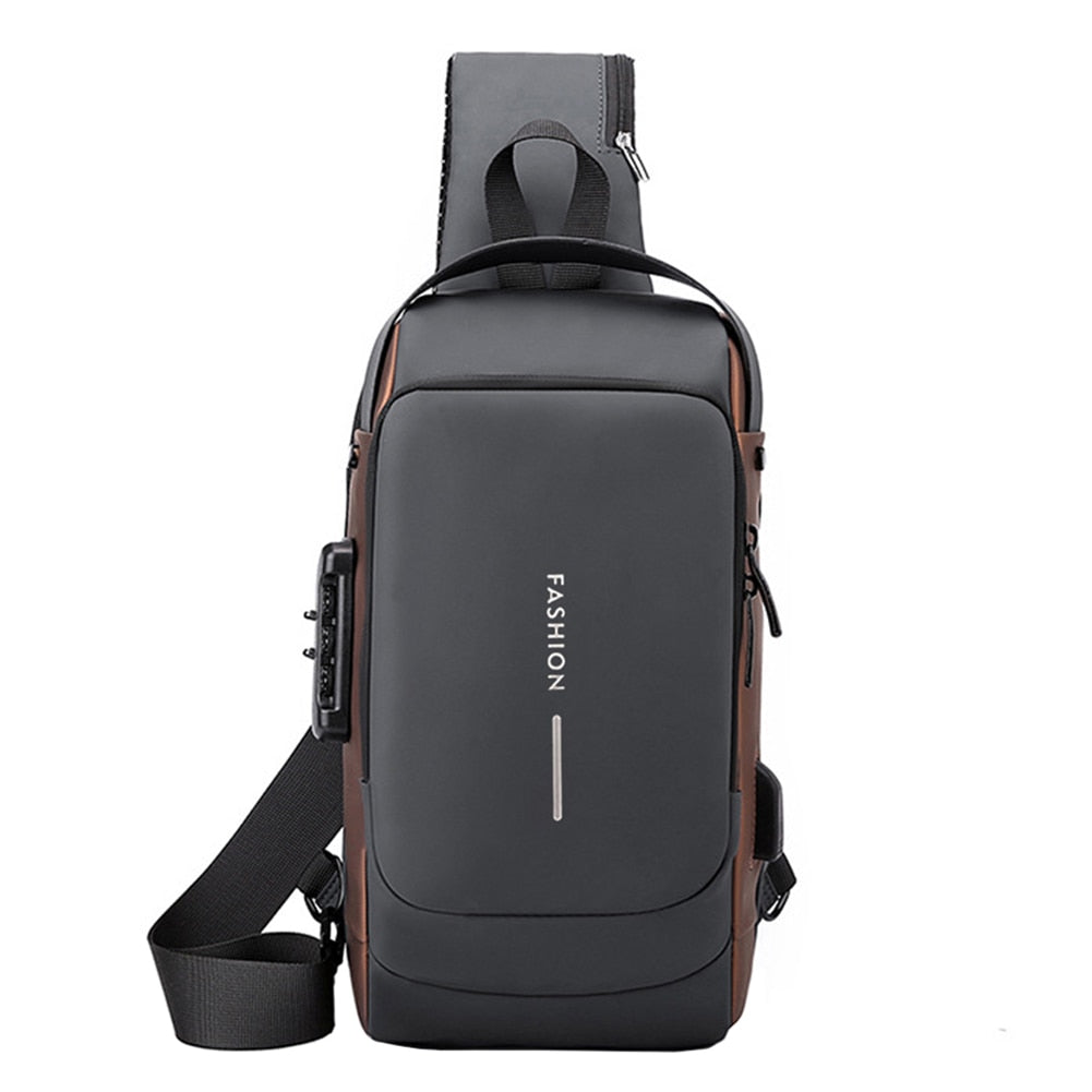 Men Chest Bag Backpack with USB Charging Port - DnM Toy Box