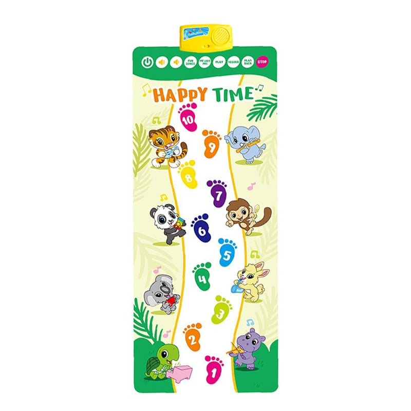 Interactive Musical Piano Mat for Kids - 8 Instrument Sounds, Record & Play Back