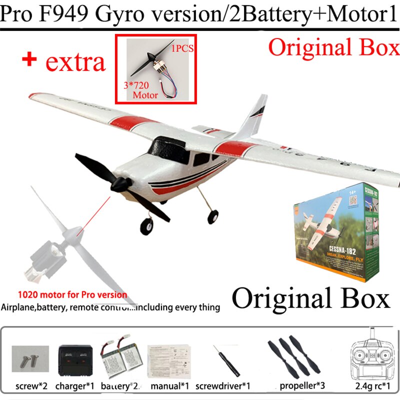 F949 Cessna-182 2.4G 3D6G 3Ch RC Airplane Fixed Wing