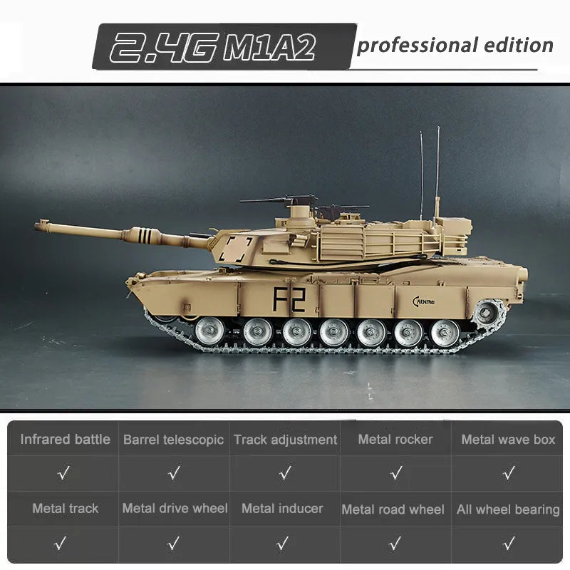 HENNLONG 3918-1 American M1A2 Abrams Main Battle Tank
