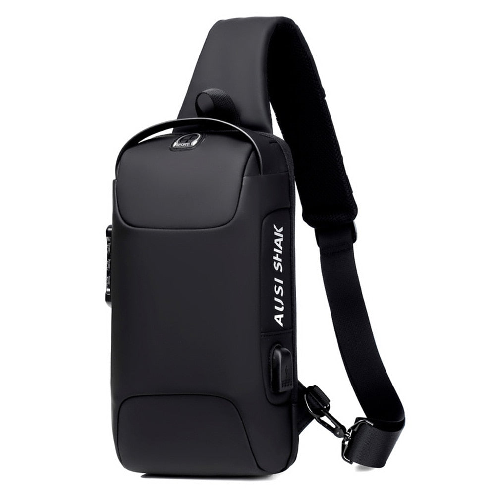 Men Chest Bag Backpack with USB Charging Port - DnM Toy Box