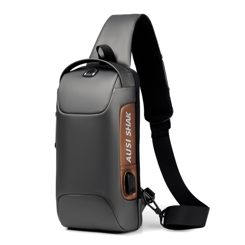 Men Chest Bag Backpack with USB Charging Port - DnM Toy Box