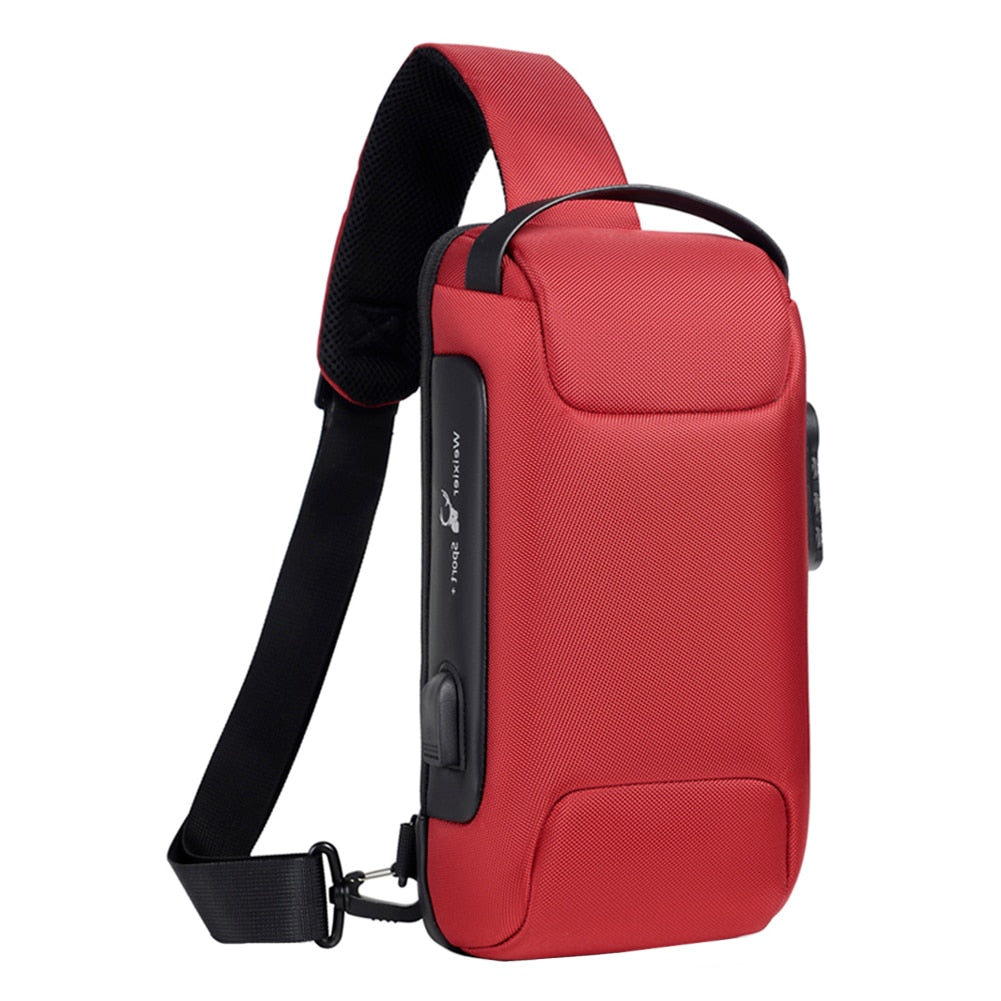 Men Chest Bag Backpack with USB Charging Port - DnM Toy Box