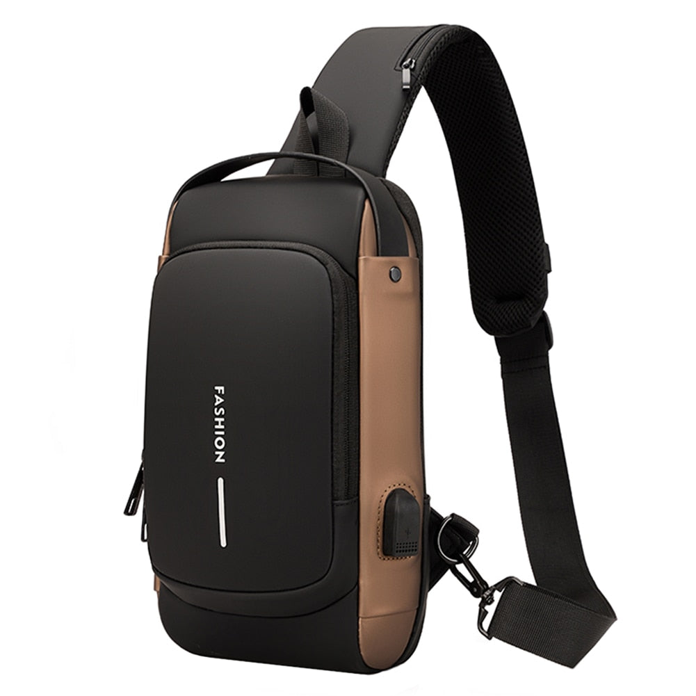 Men Chest Bag Backpack with USB Charging Port - DnM Toy Box