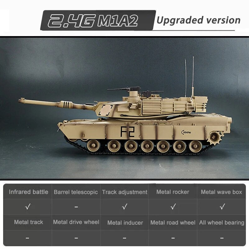 HENNLONG 3918-1 American M1A2 Abrams Main Battle Tank