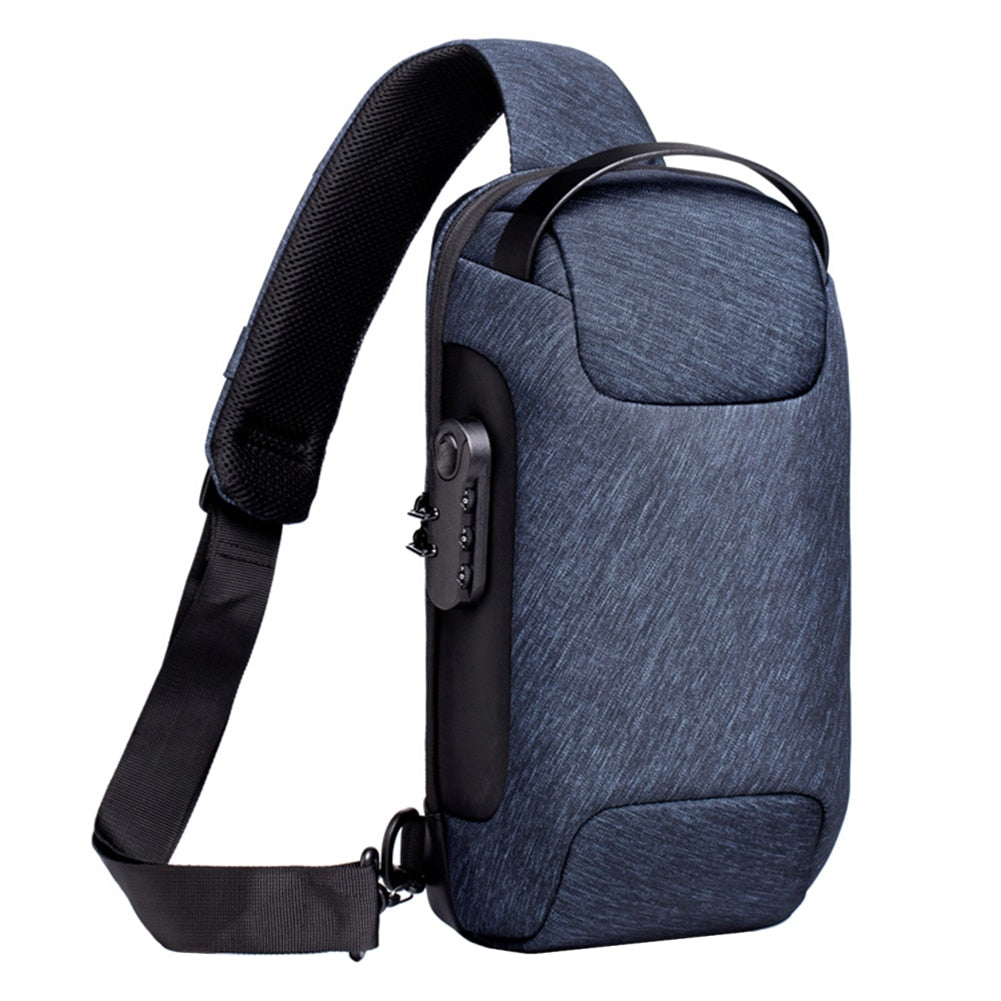Men Chest Bag Backpack with USB Charging Port - DnM Toy Box