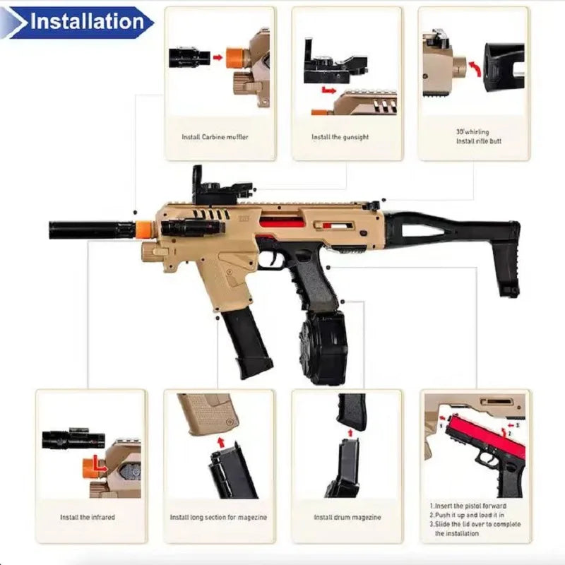Carbine Pistol  integrated Gel Blaster