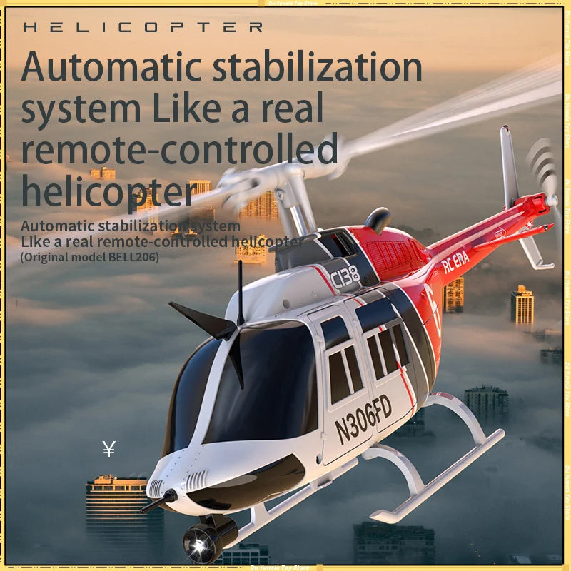 C138 RC Helicopter – Stable Flight, Long Battery Life, Easy Control