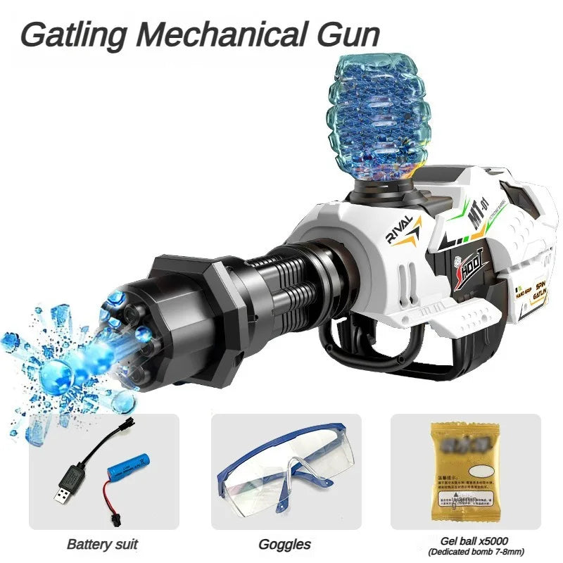 Wrist Mounted Gatling Electric Continuous Firing Gel ball Blaster