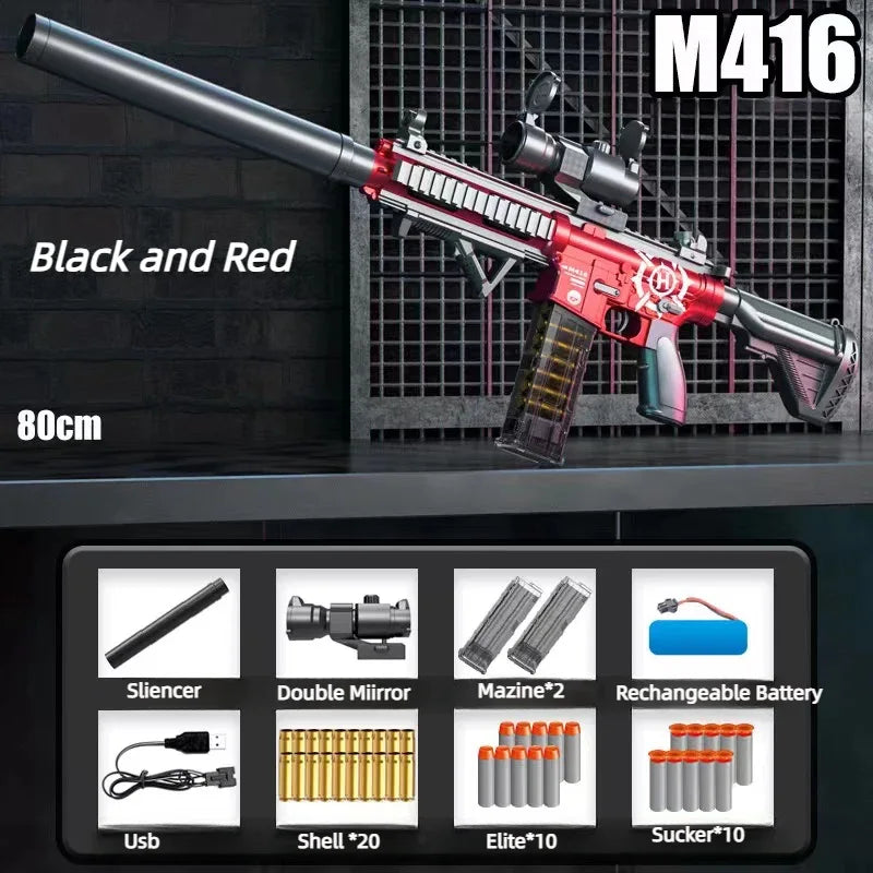 M416 - Dual-Mode Soft Bullet Blaster with Shell Ejection