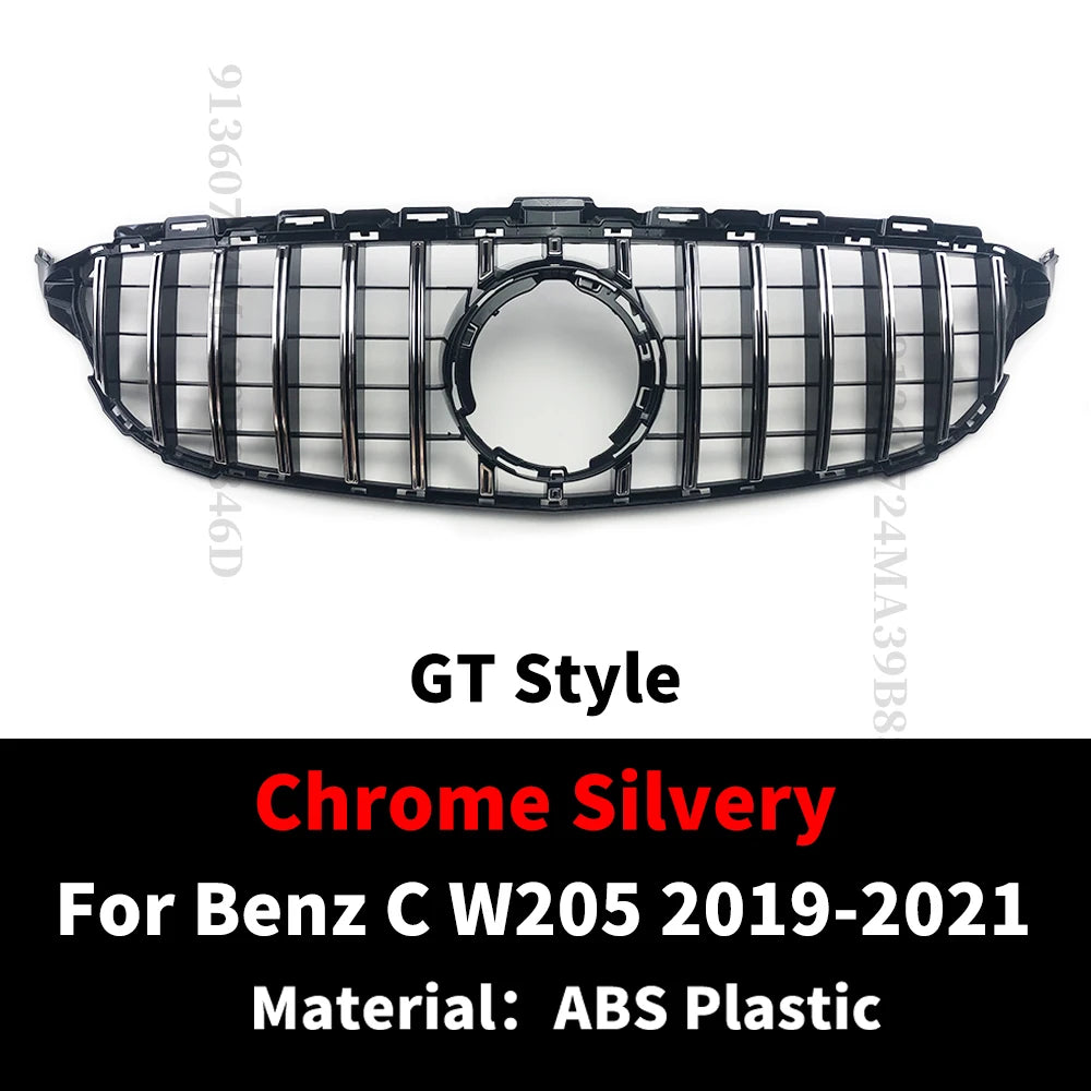 GT GTR Diamond Front Bumper Grille  Mercedes W205 S205 C205 Benz C 2014-2021