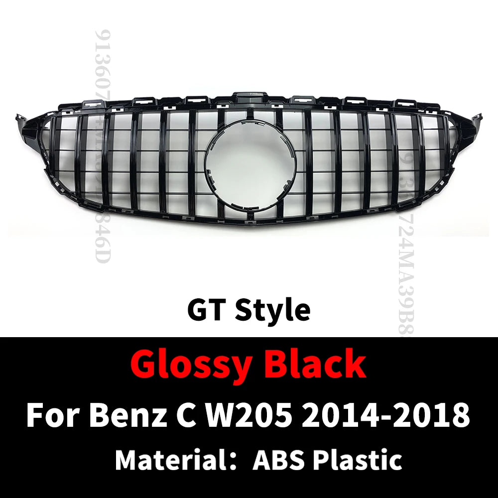 GT GTR Diamond Front Bumper Grille  Mercedes W205 S205 C205 Benz C 2014-2021