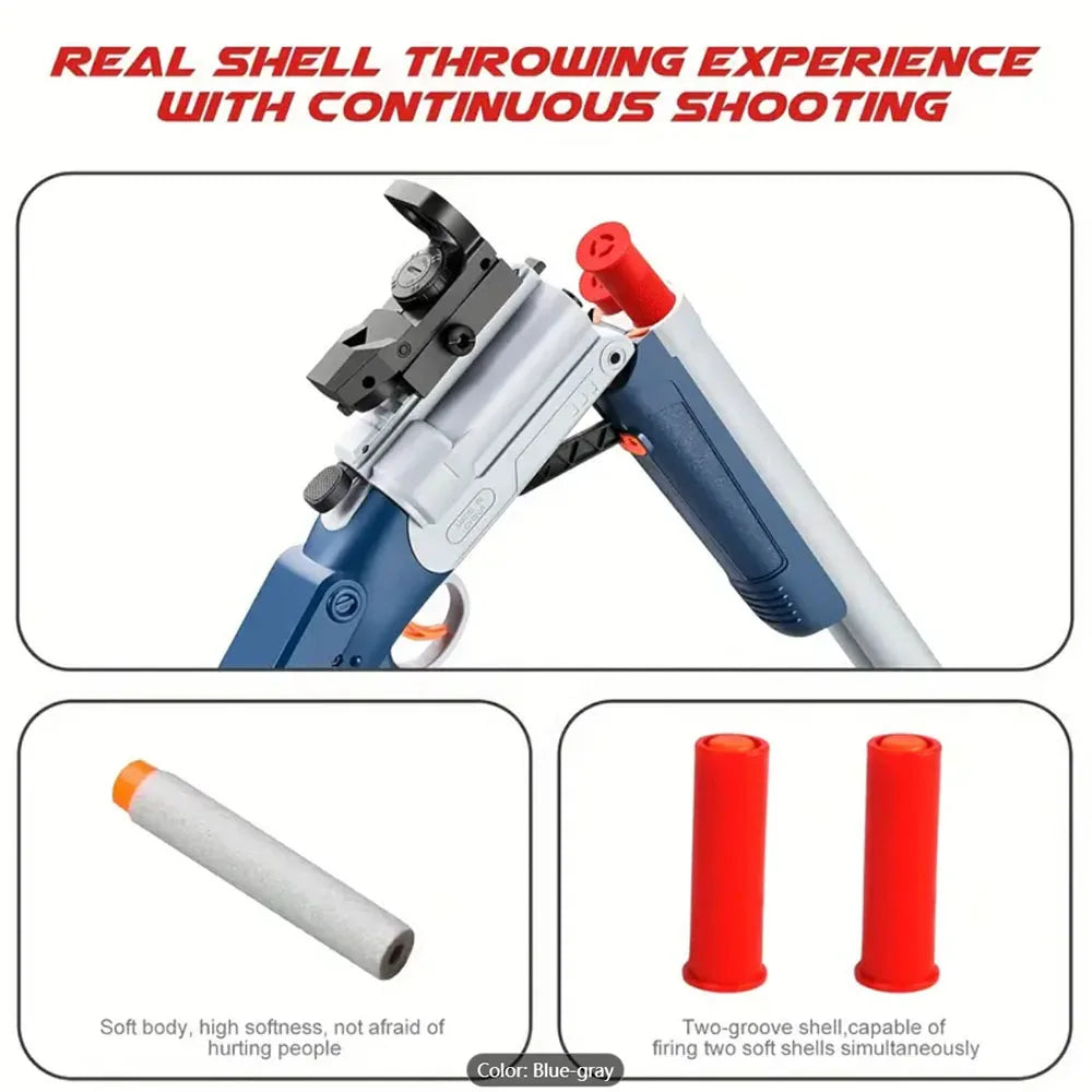 Double Barrel Shell Ejecting Soft Bullet