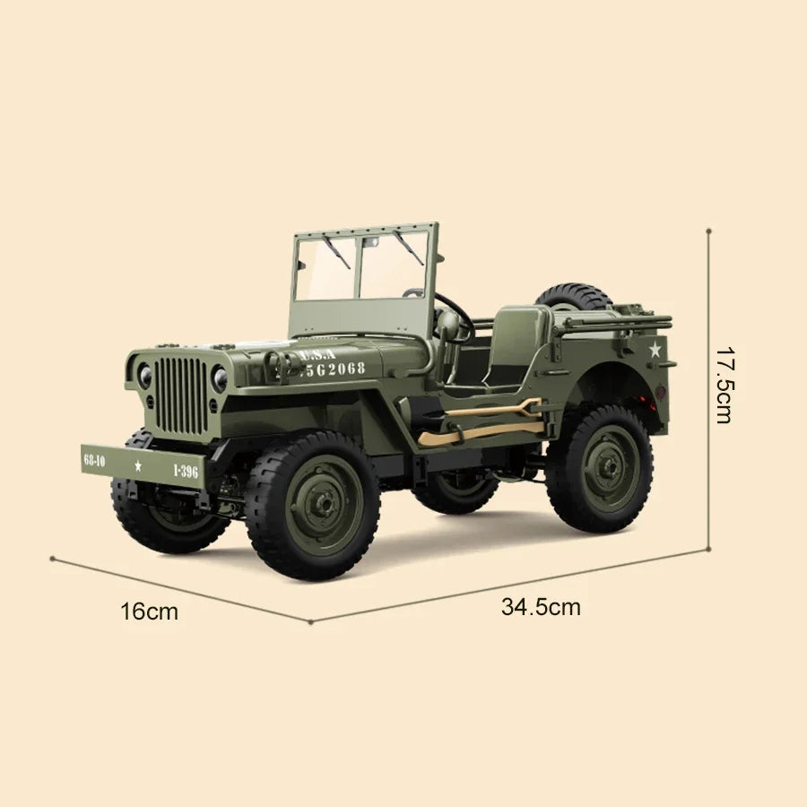 JEEP MB 2.4g 4wd RTR Crawler Climbing Scale Military Truck