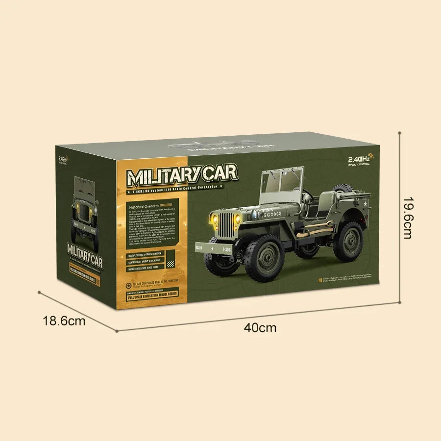 JEEP MB 2.4g 4wd RTR Crawler Climbing Scale Military Truck
