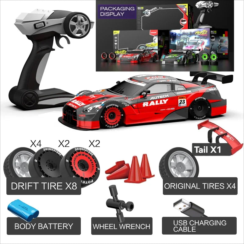 4WD, Dual Motor, Linkage Lights, Professional Rc Drift Car