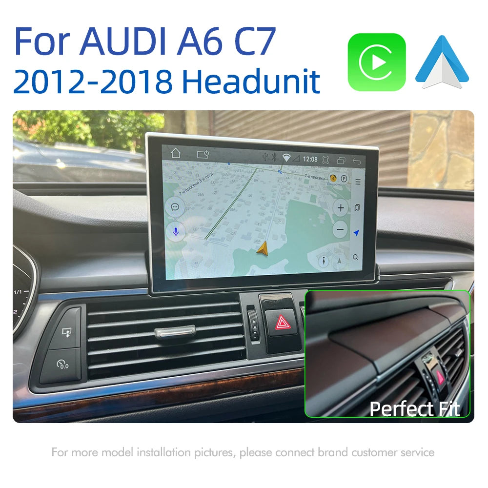 Android 14 CarPlay Player for Audi A6 C7 A7 2012-2018