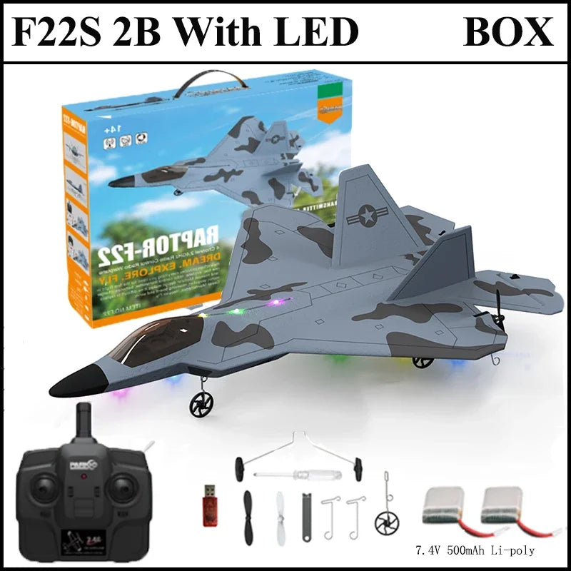 F22S 2.4G 4CH RC Airplane with LED and Gyroscope