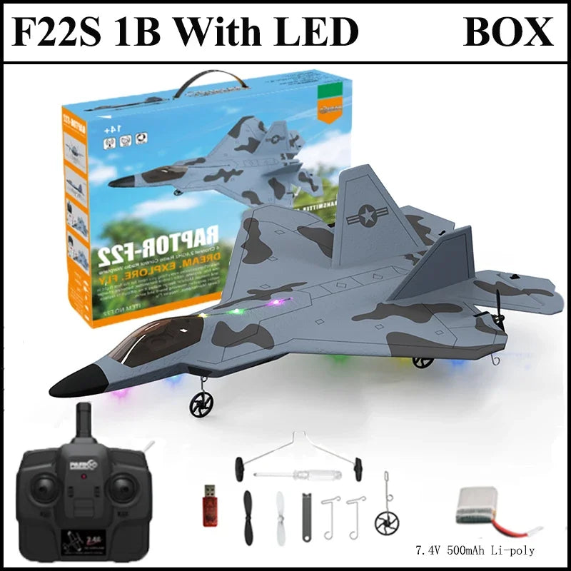 F22S 2.4G 4CH RC Airplane with LED and Gyroscope