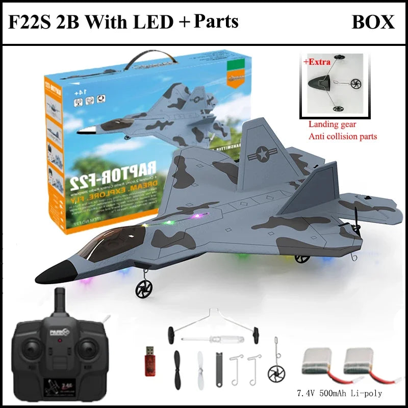 F22S 2.4G 4CH RC Airplane with LED and Gyroscope