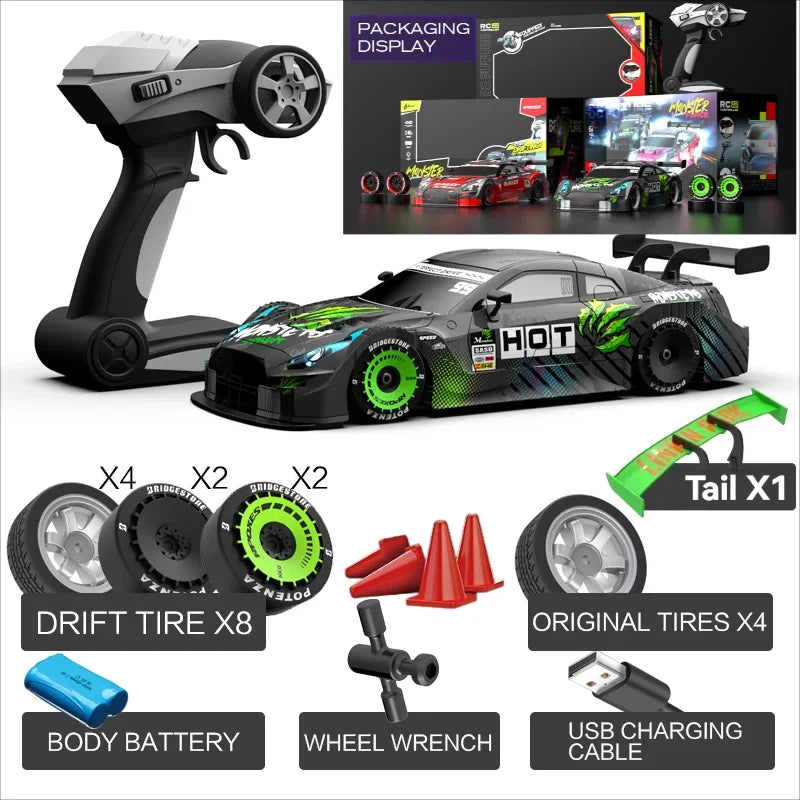 4WD, Dual Motor, Linkage Lights, Professional Rc Drift Car