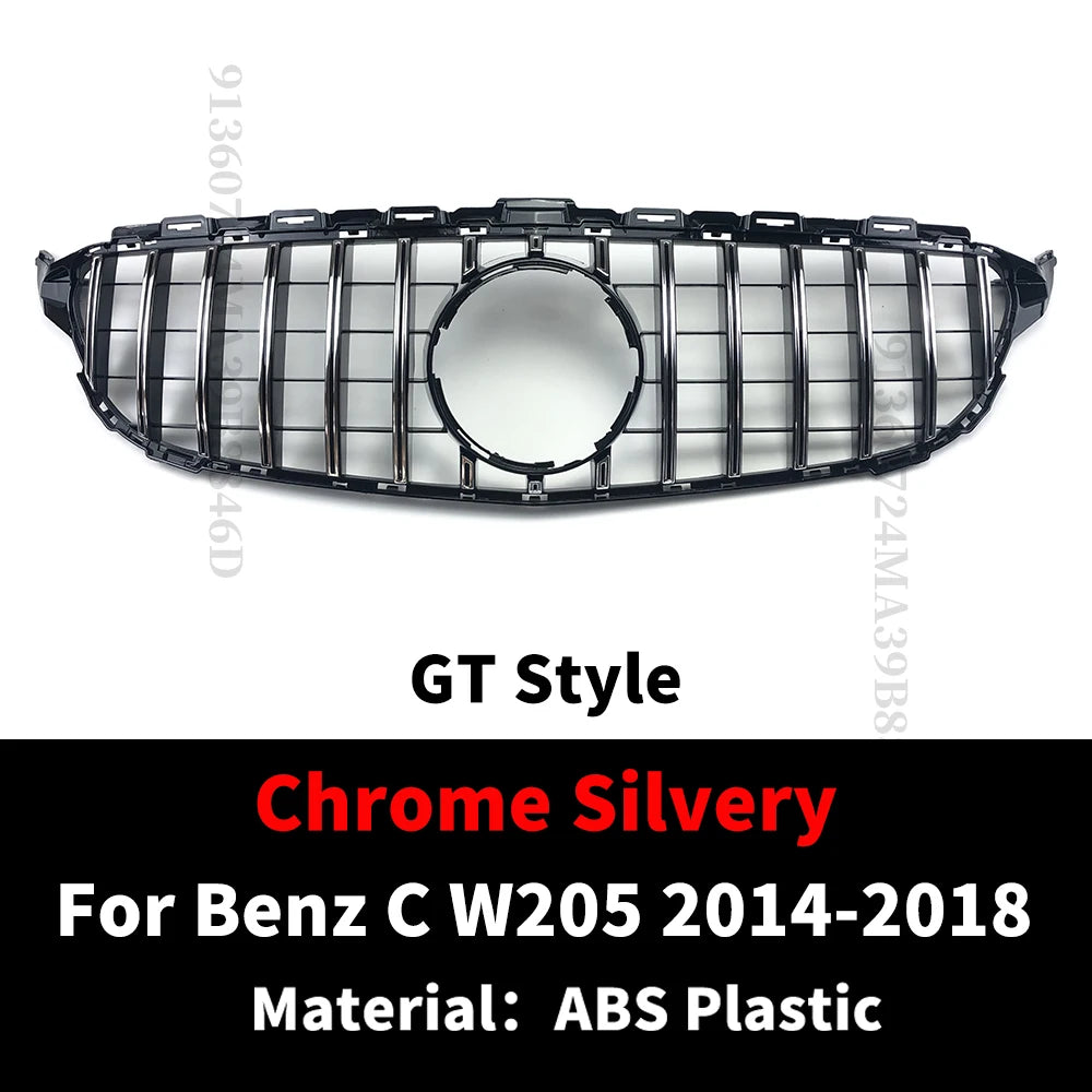 GT GTR Diamond Front Bumper Grille  Mercedes W205 S205 C205 Benz C 2014-2021