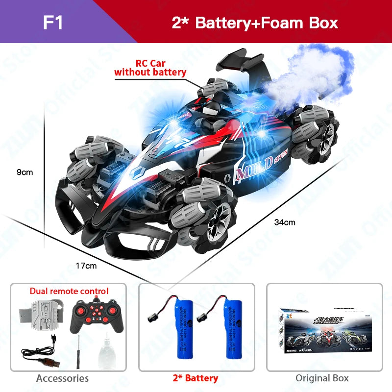 Gesture Controlled F1 Drift RC Car With Led Lights Music 2.4G
