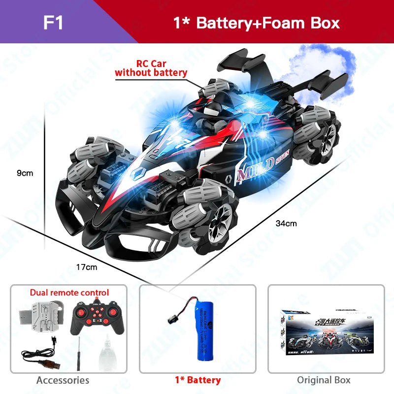 Gesture Controlled F1 Drift RC Car With Led Lights Music 2.4G
