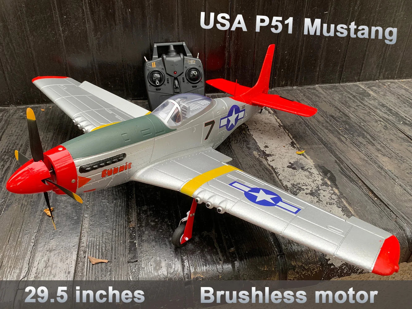 Extra Large 29.5" P51D Mustang with Bonus Battery