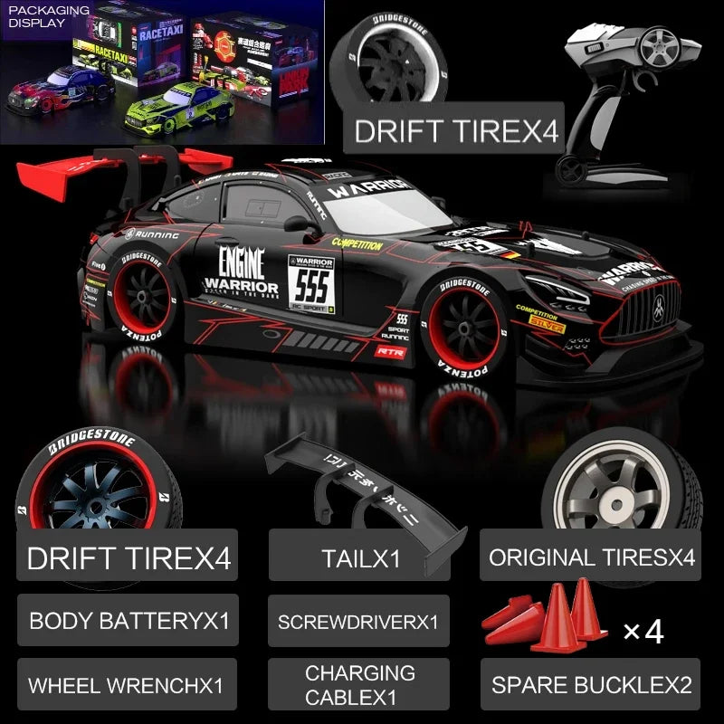 4WD, Dual Motor, Linkage Lights, Professional Rc Drift Car